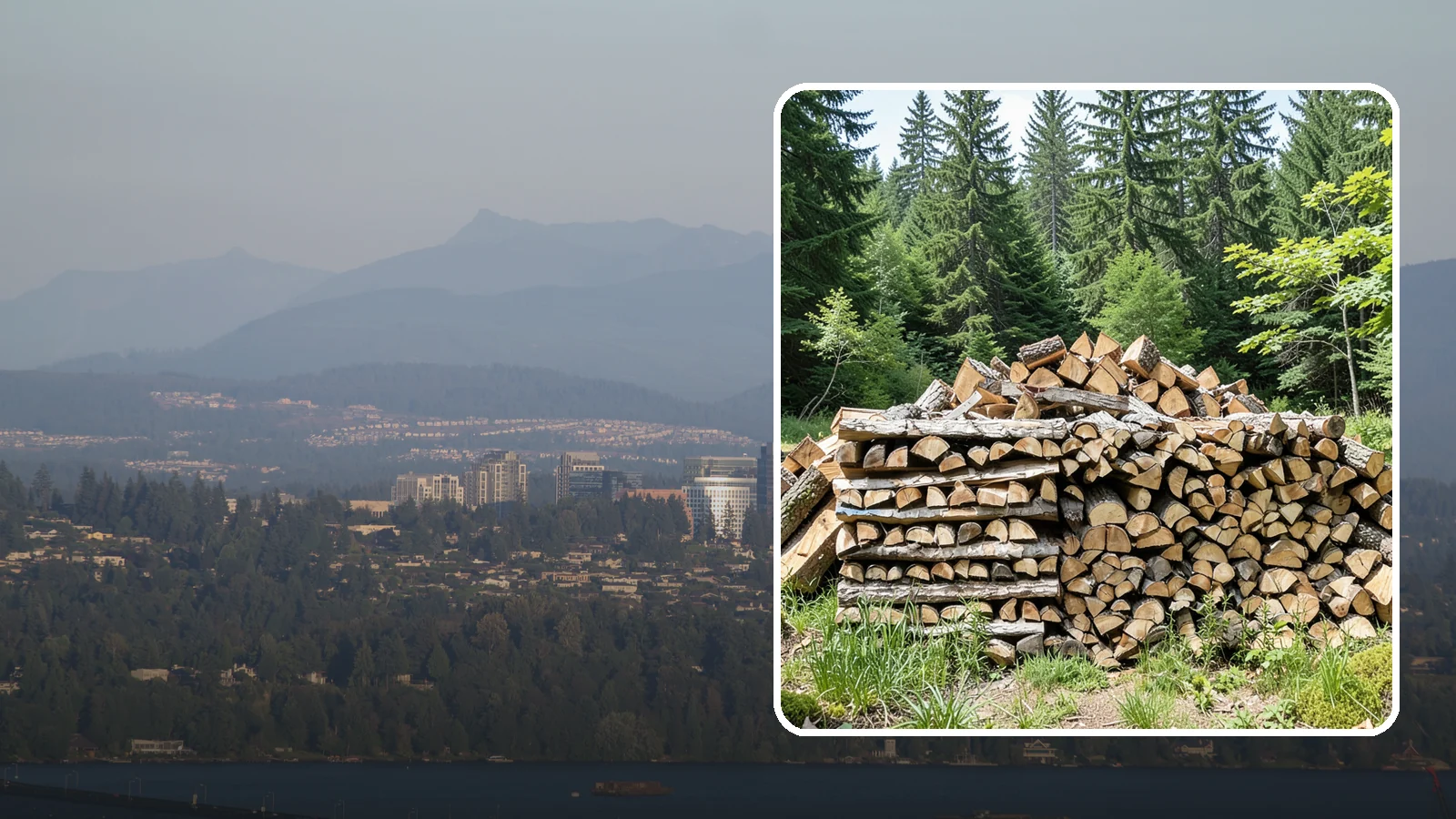 Wood Chip Cleanup in Medina, King County, WA - We remove the chips and fine splitting fragments left behind wherever firewood is cut, split, or handled.