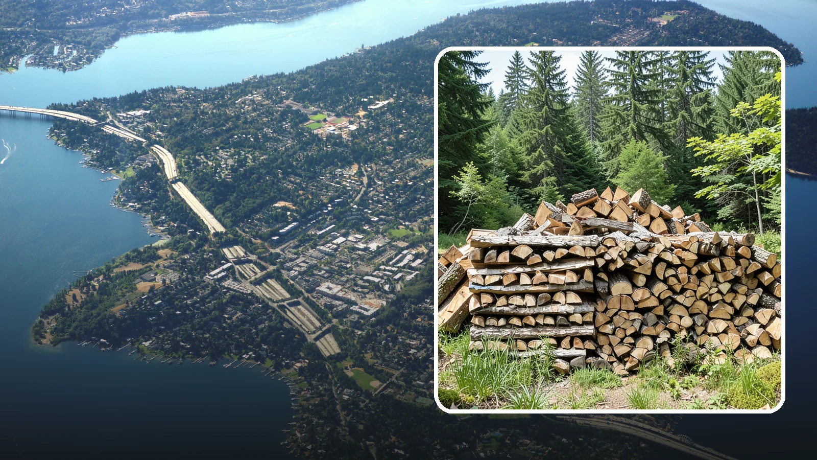 Wood Chip Cleanup in Mercer Island, King County, WA - We remove the chips and fine splitting fragments left behind wherever firewood is cut, split, or handled.