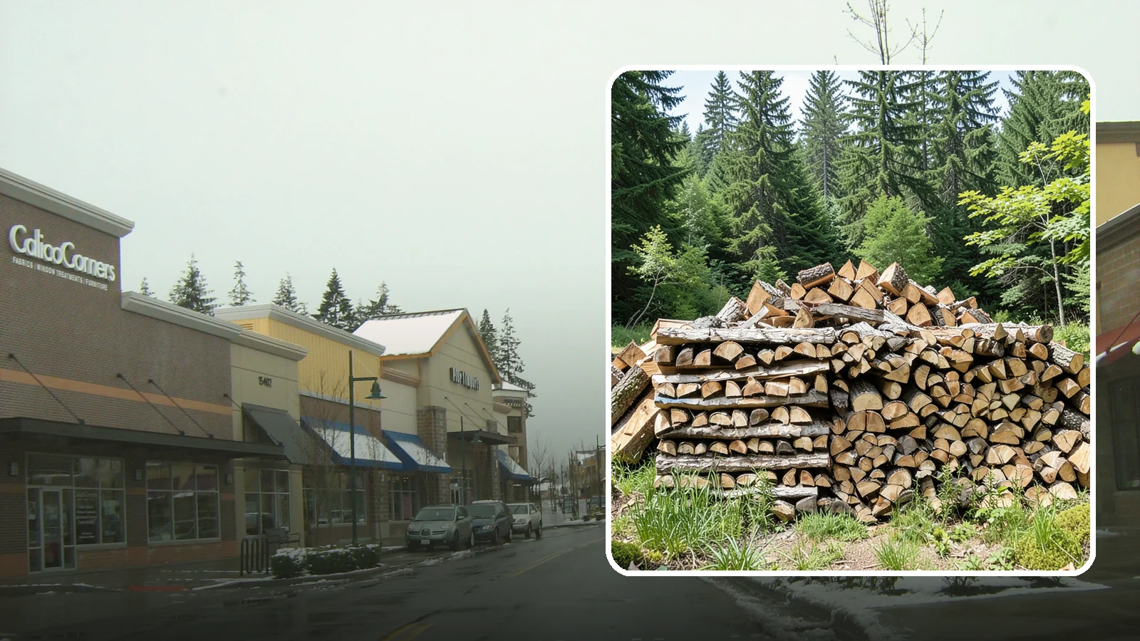 Wood Chip Cleanup in Mill Creek, Snohomish County, WA - We remove the chips and fine splitting fragments left behind wherever firewood is cut, split, or handled.