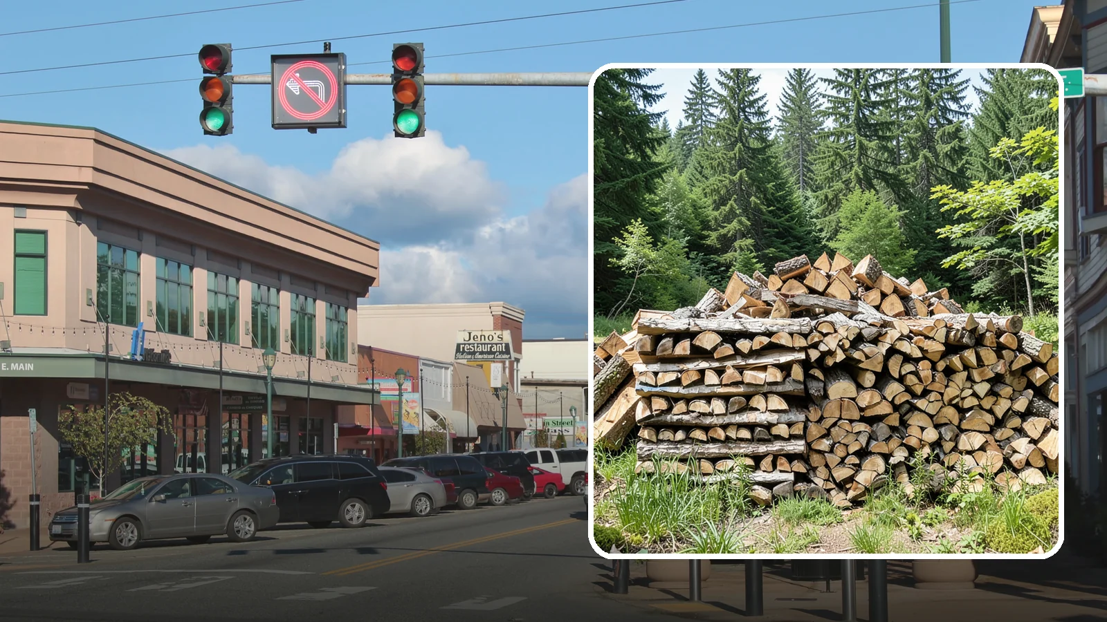 Wood Chip Cleanup in Monroe, Snohomish County, WA - We remove the chips and fine splitting fragments left behind wherever firewood is cut, split, or handled.