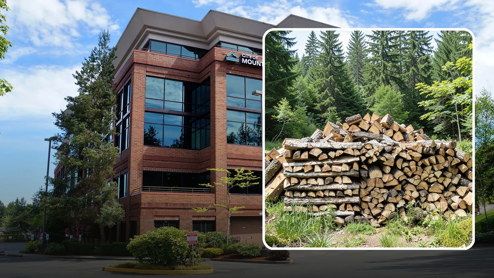 Wood Chip Cleanup in Mountlake Terrace, Snohomish County, WA - We remove the chips and fine splitting fragments left behind wherever firewood is cut, split, or handled.