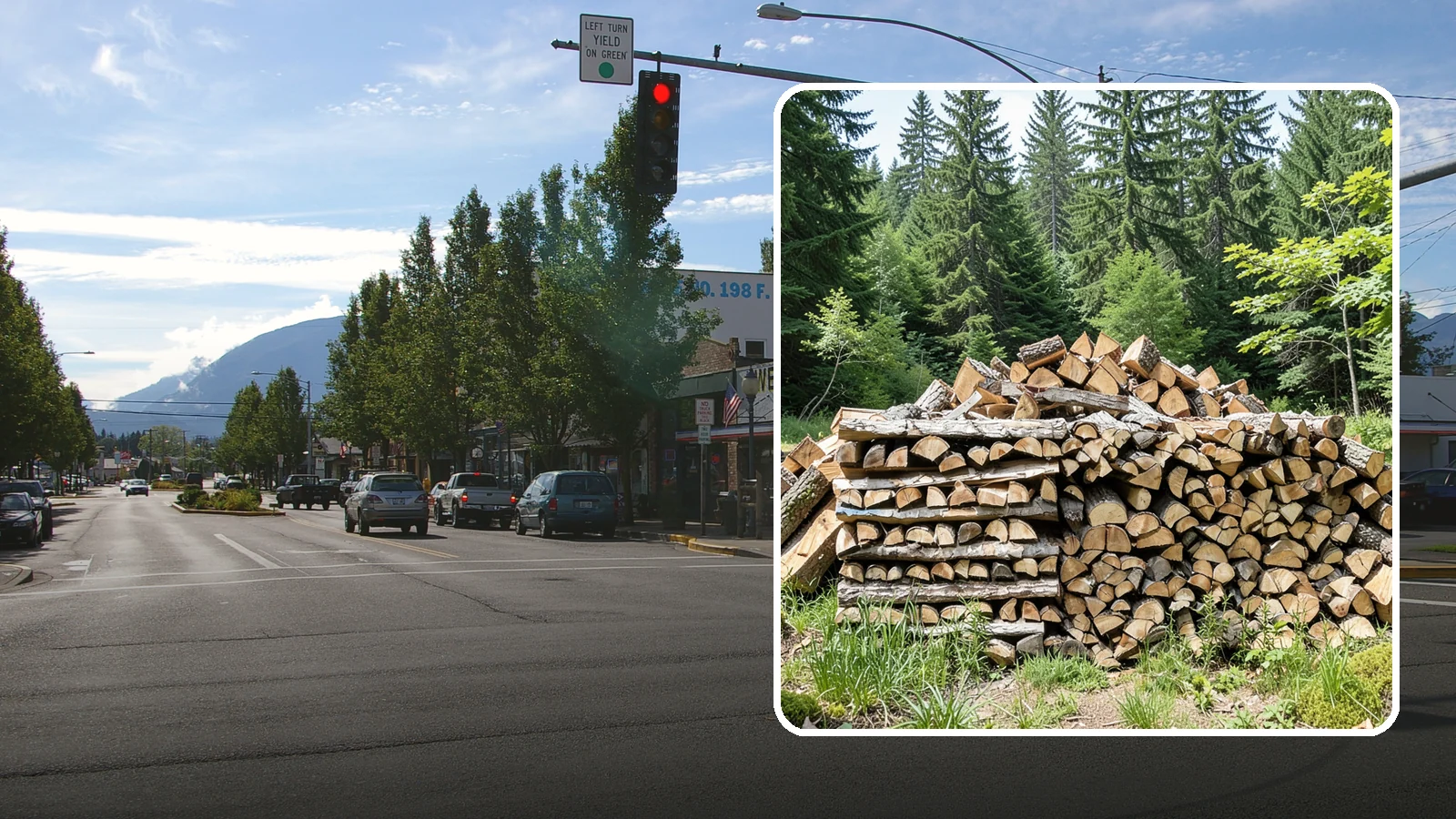 Wood Chip Cleanup in North Bend, King County, WA - We remove the chips and fine splitting fragments left behind wherever firewood is cut, split, or handled.
