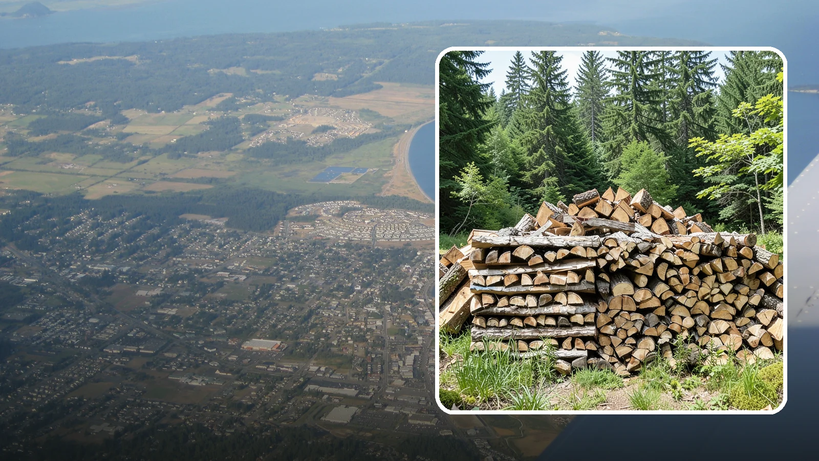 Wood Chip Cleanup in Oak Harbor, Island County, WA - We remove the chips and fine splitting fragments left behind wherever firewood is cut, split, or handled.