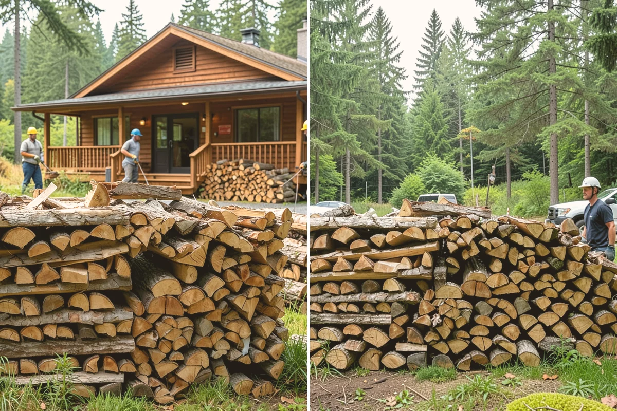 Wood Chip Cleanup in Orting, Pierce County, WA - Identify the splitting zone and any drift areas