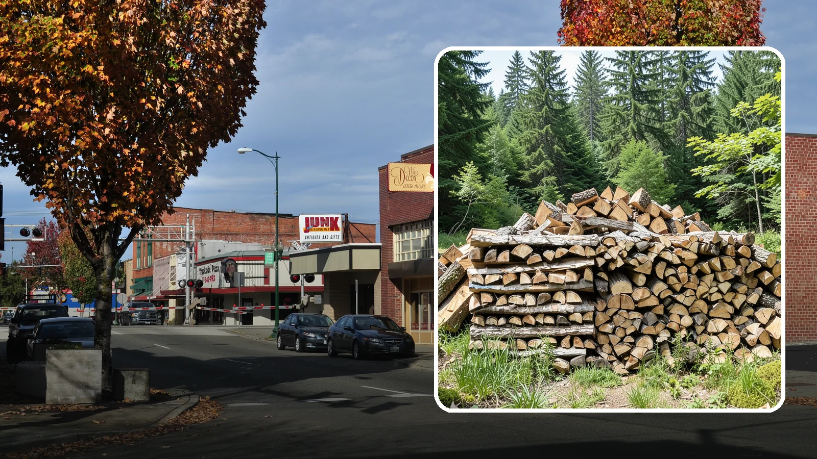 Wood Chip Cleanup in Puyallup, Pierce County, WA - We remove the chips and fine splitting fragments left behind wherever firewood is cut, split, or handled.