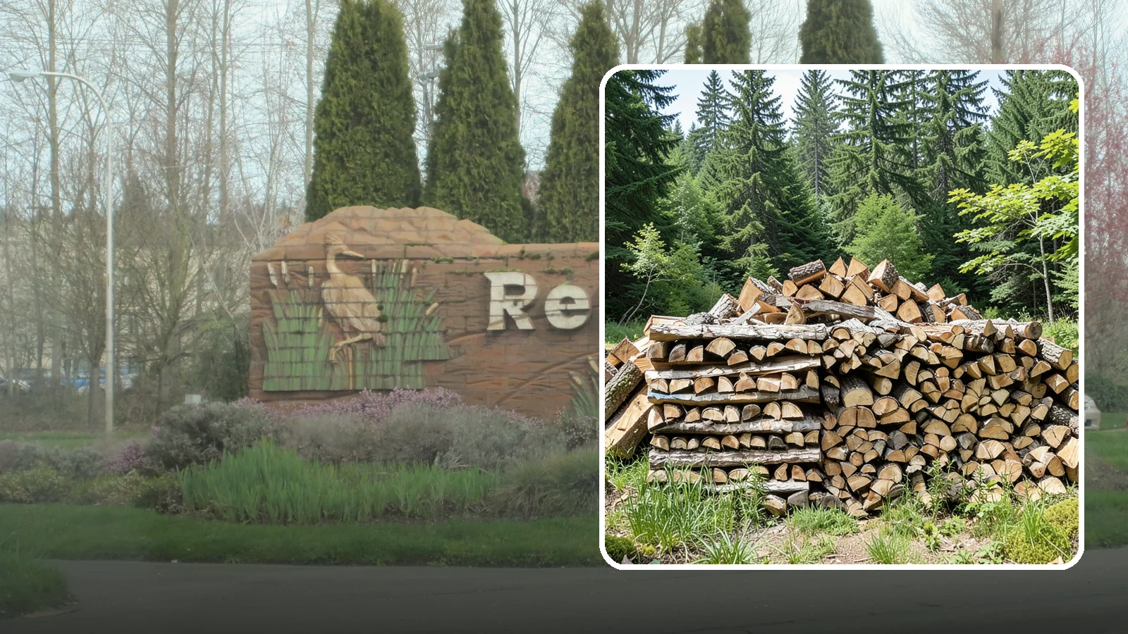 Wood Chip Cleanup in Renton, King County, WA - We remove the chips and fine splitting fragments left behind wherever firewood is cut, split, or handled.