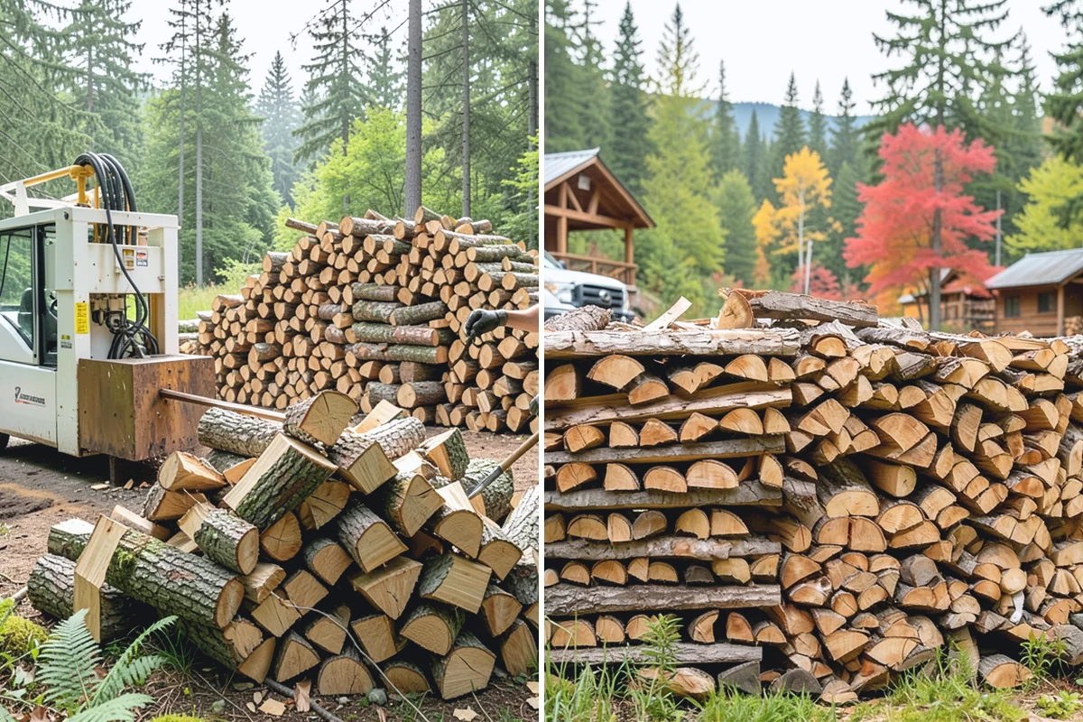 Wood Chip Cleanup in Roy, Pierce County, WA - Identify the splitting zone and any drift areas