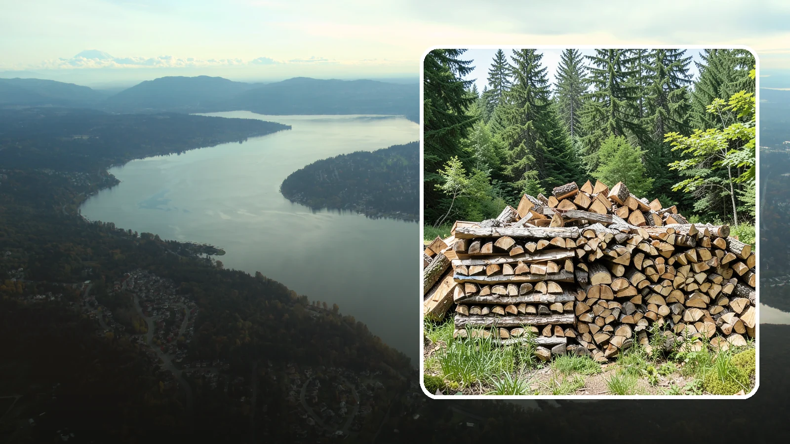 Wood Chip Cleanup in Sammamish, King County, WA - We remove the chips and fine splitting fragments left behind wherever firewood is cut, split, or handled.