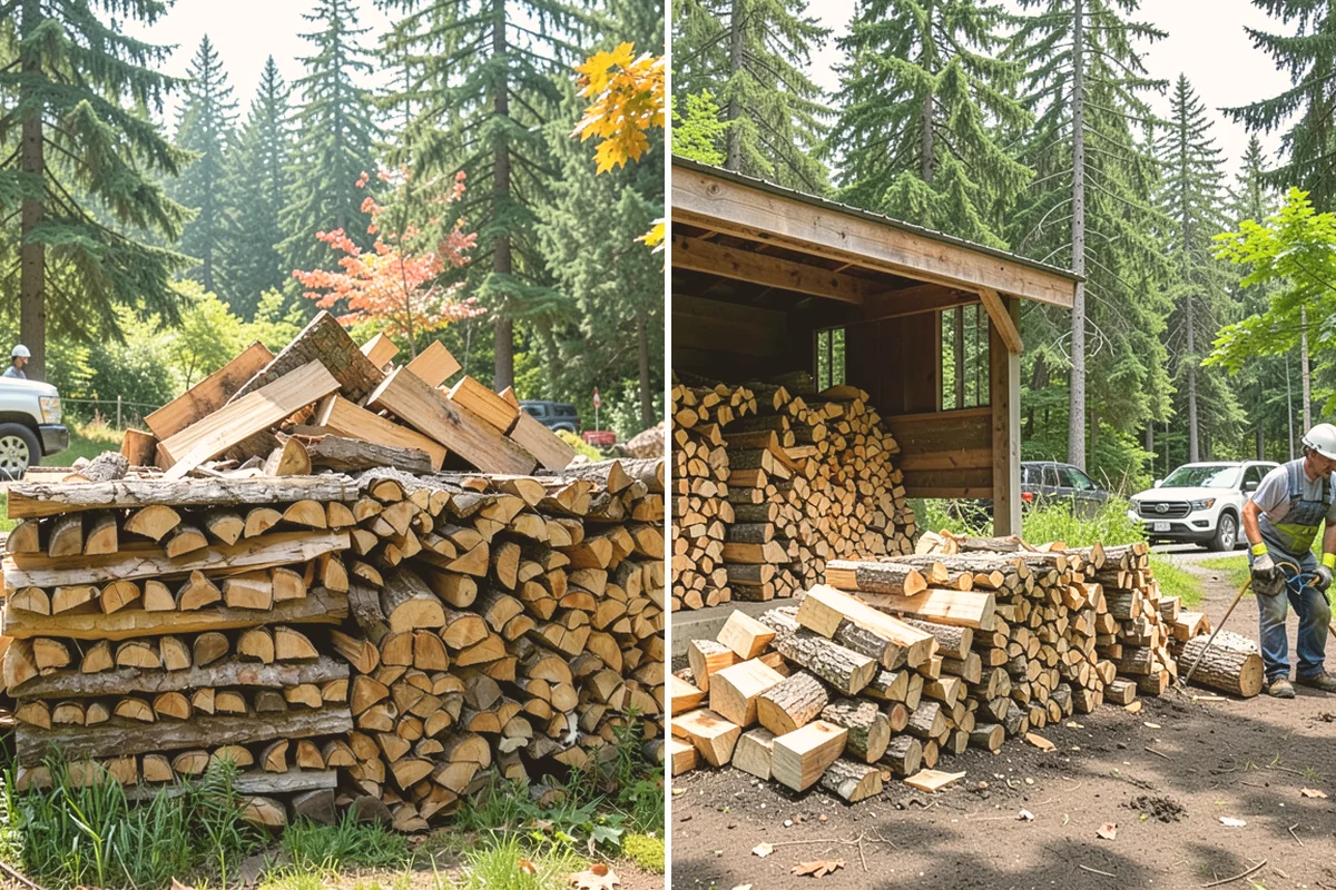 Wood Chip Cleanup in Sammamish, King County, WA - Identify the splitting zone and any drift areas