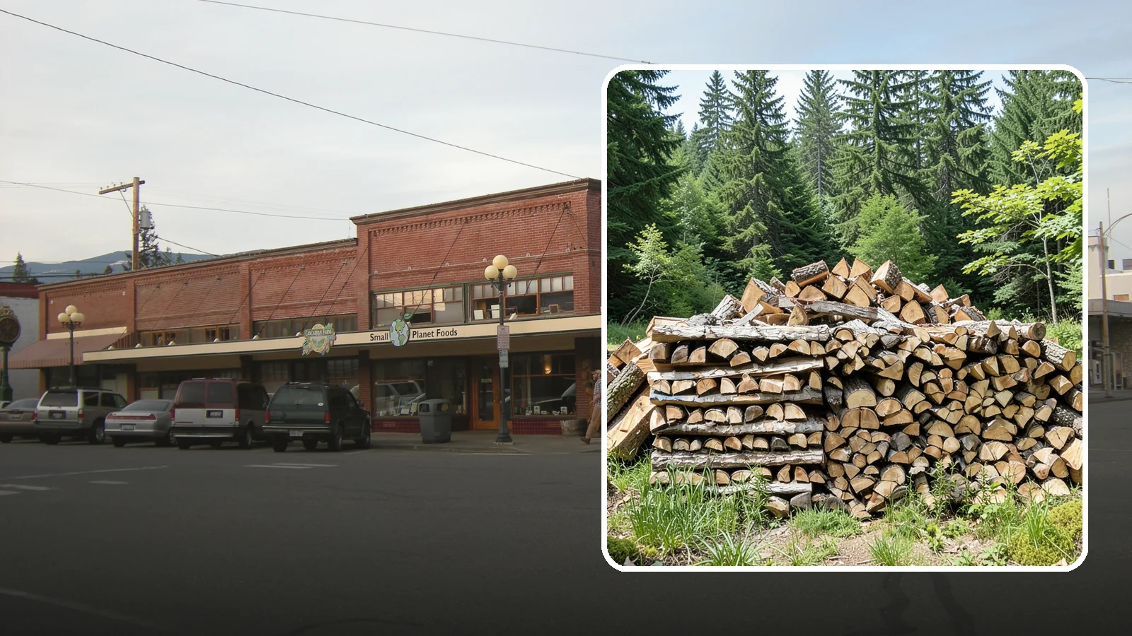 Wood Chip Cleanup in Sedro-Woolley, Skagit County, WA - We remove the chips and fine splitting fragments left behind wherever firewood is cut, split, or handled.