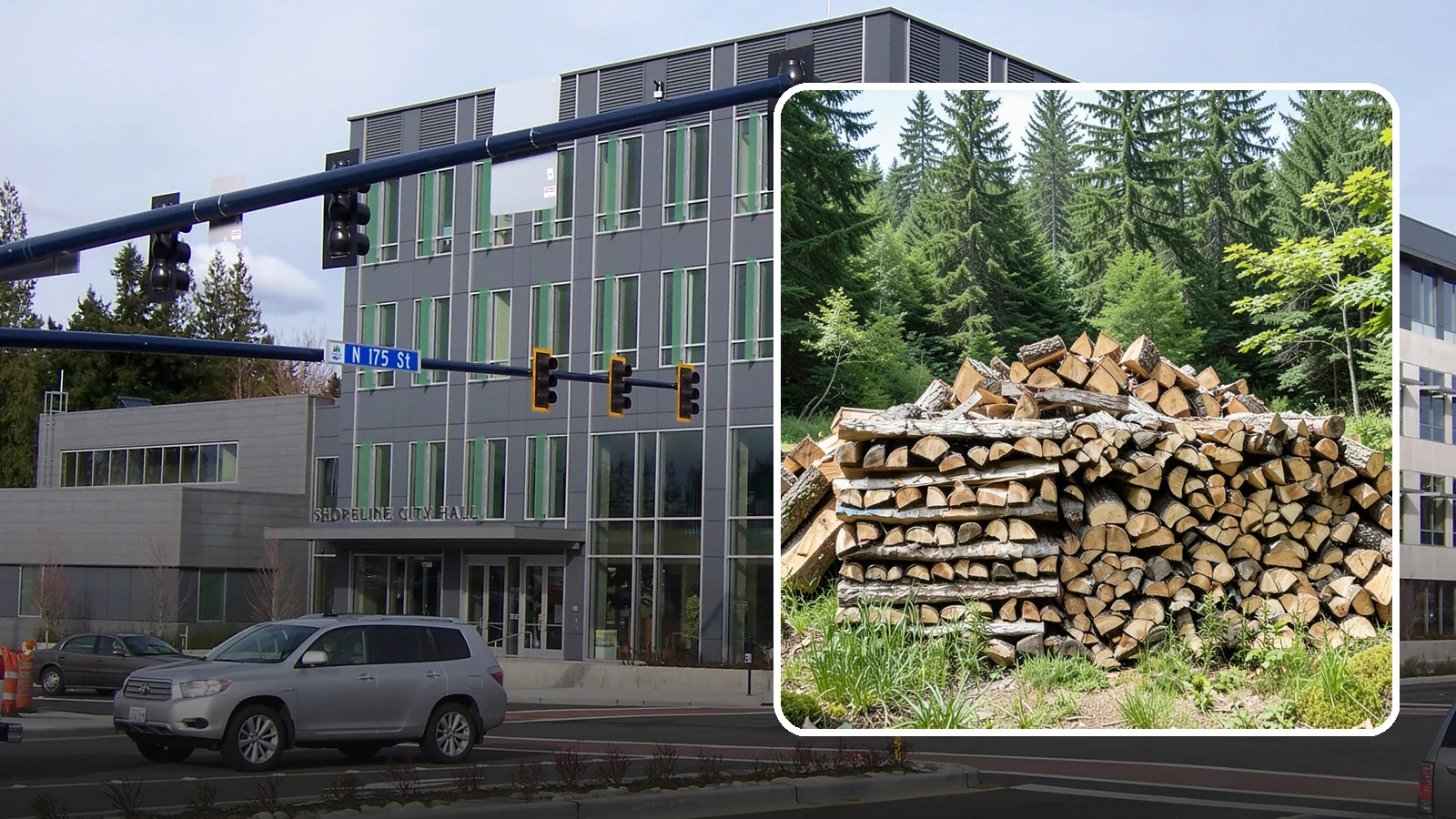 Wood Chip Cleanup in Shoreline, King County, WA - We remove the chips and fine splitting fragments left behind wherever firewood is cut, split, or handled.