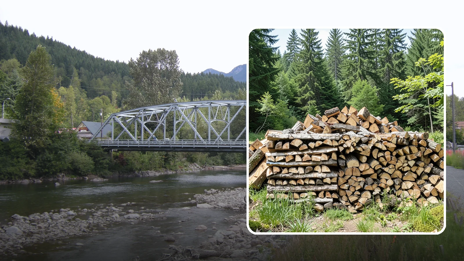Wood Chip Cleanup in Skykomish, King County, WA - We remove the chips and fine splitting fragments left behind wherever firewood is cut, split, or handled.