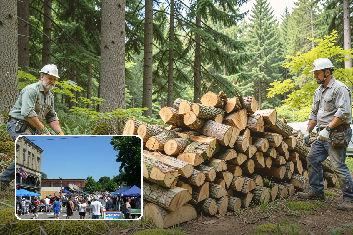 Wood Chip Cleanup in Snohomish, Snohomish County, WA - Clears cluttered splitting zones for safer footing