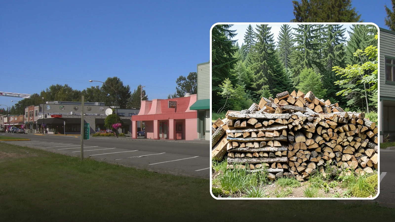 Wood Chip Cleanup in Snoqualmie, King County, WA - We remove the chips and fine splitting fragments left behind wherever firewood is cut, split, or handled.