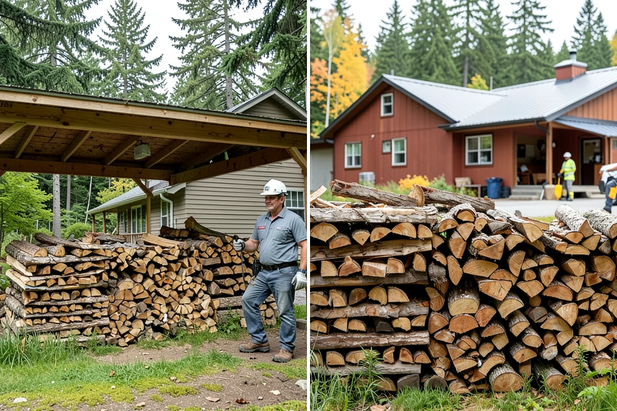Wood Chip Cleanup in Snoqualmie, King County, WA - Identify the splitting zone and any drift areas