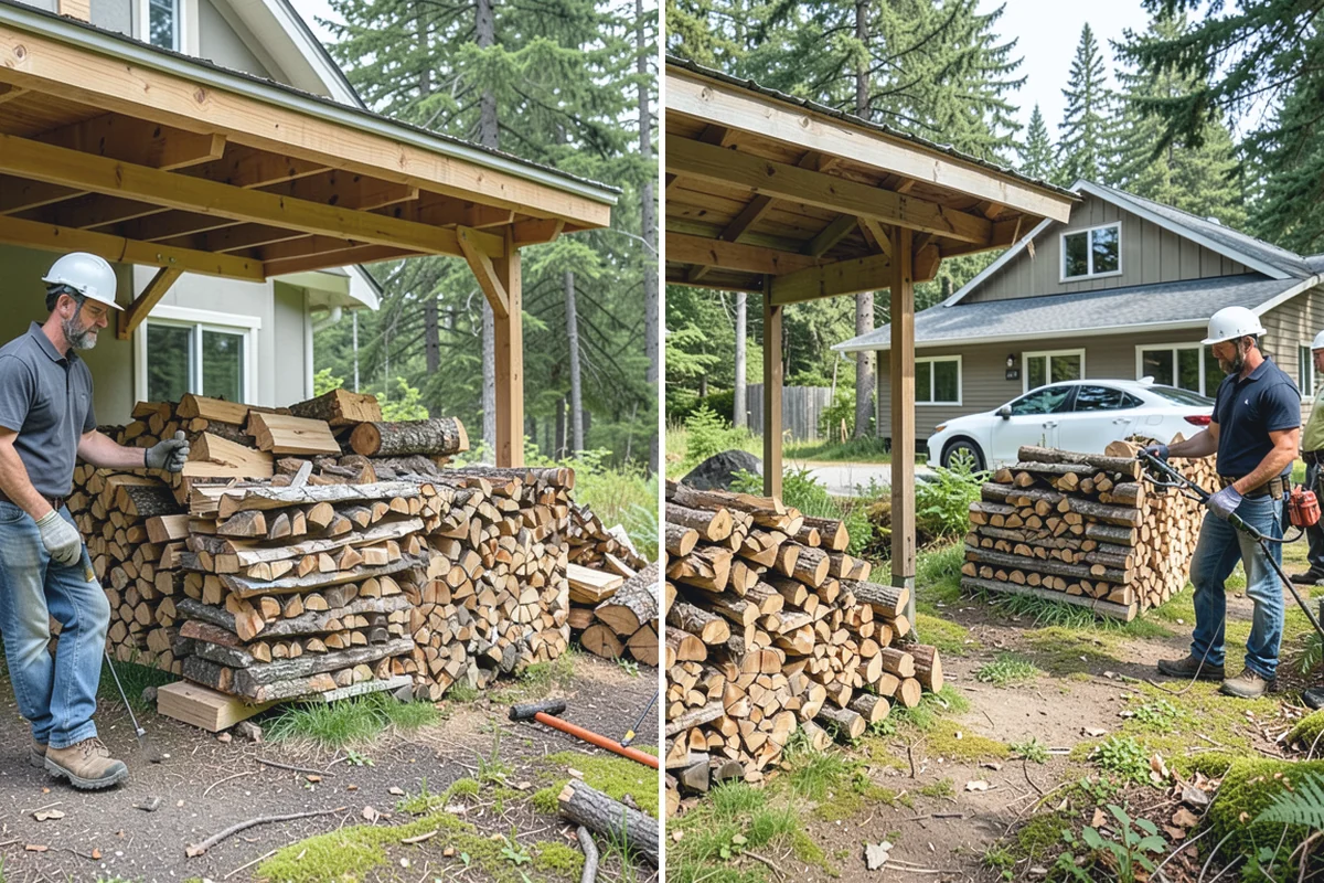 Wood Chip Cleanup in South Prairie, Pierce County, WA - Identify the splitting zone and any drift areas