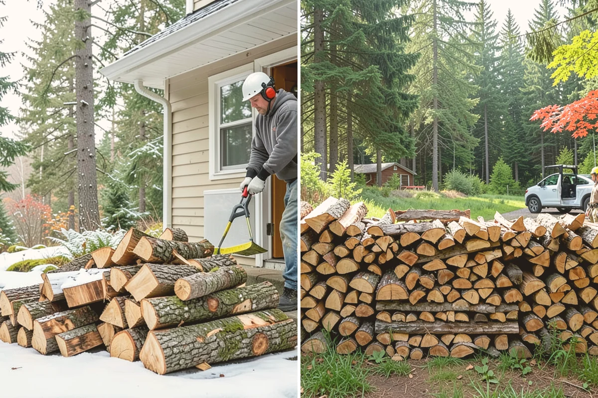 Wood Chip Cleanup in Stanwood, Snohomish County, WA - Identify the splitting zone and any drift areas
