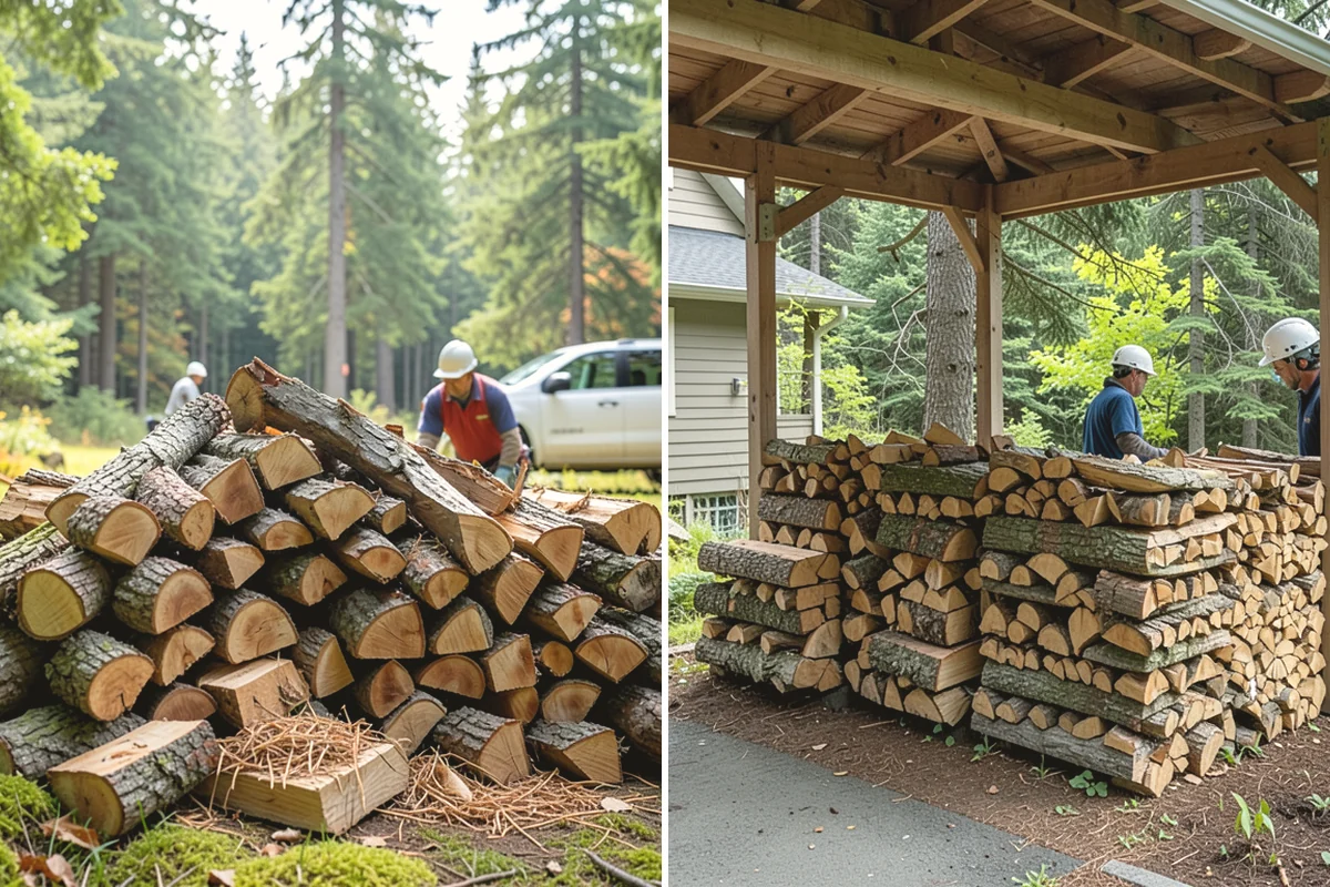 Wood Chip Cleanup in Tacoma, Pierce County, WA - Identify the splitting zone and any drift areas