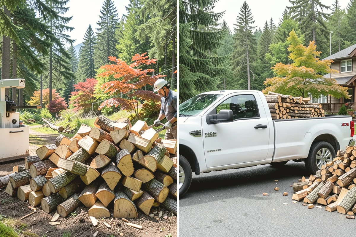 Wood Chip Cleanup in University Place, Pierce County, WA - Identify the splitting zone and any drift areas