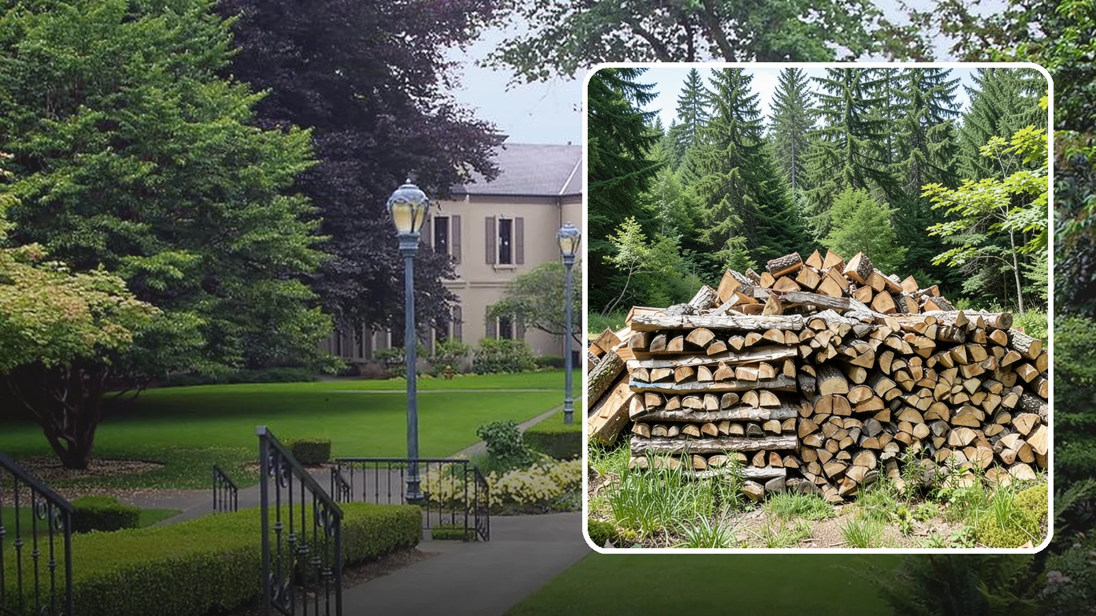 Wood Chip Cleanup in Woodinville, King County, WA - We remove the chips and fine splitting fragments left behind wherever firewood is cut, split, or handled.