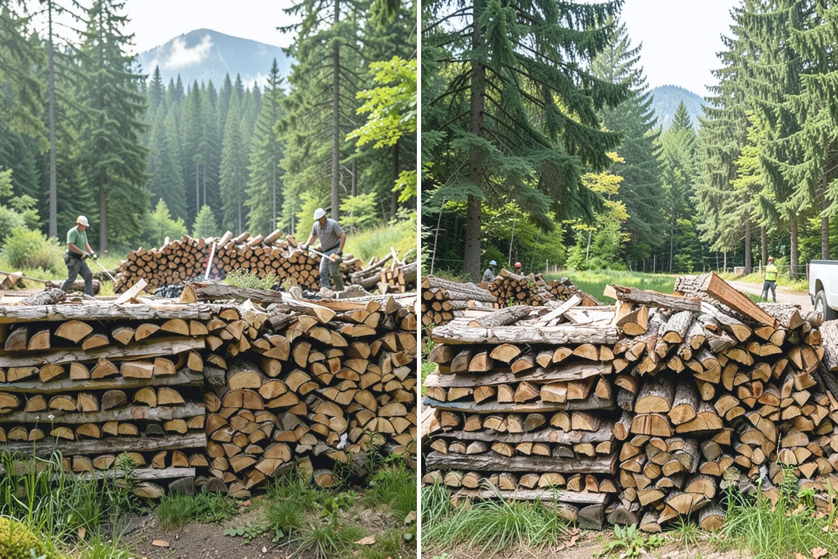 Wood Chip Cleanup in Woodinville, King County, WA - Identify the splitting zone and any drift areas