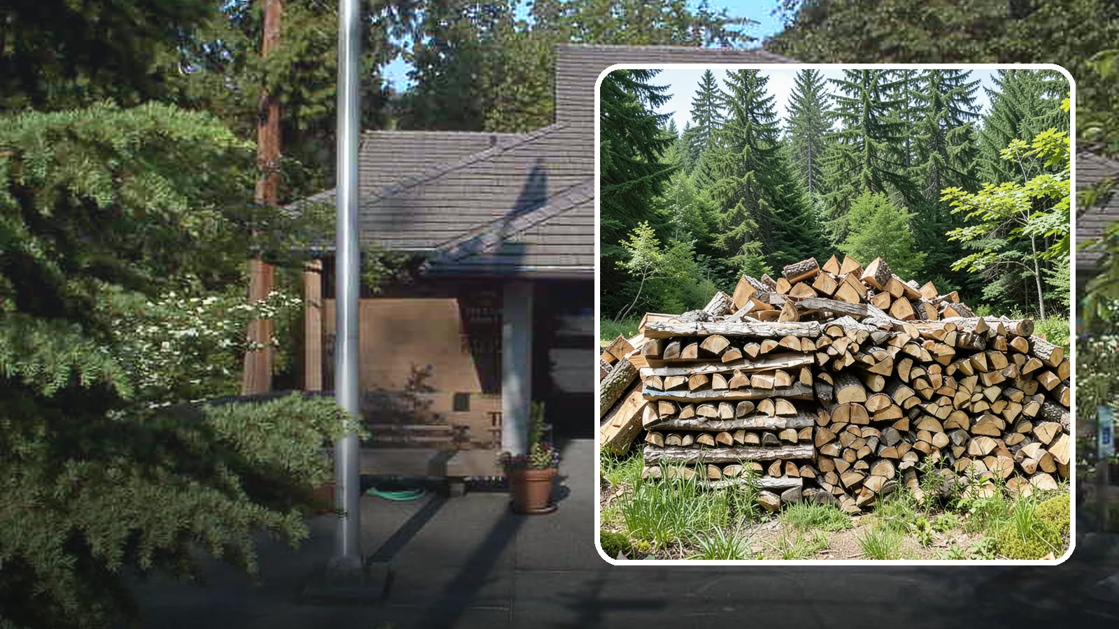 Wood Chip Cleanup in Yarrow Point, King County, WA - We remove the chips and fine splitting fragments left behind wherever firewood is cut, split, or handled.
