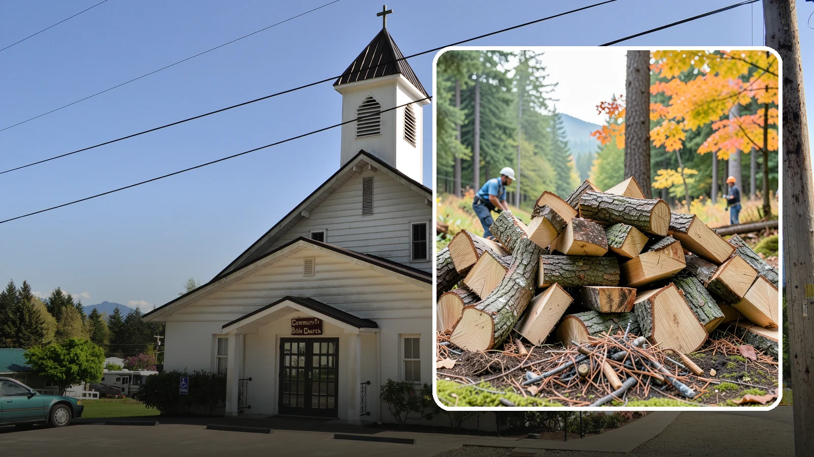 Wood Chunks in Concrete, Skagit County, WA - Fist-sized wood chunks that add steady smoke flavor to grills and smokers without burning out fast.