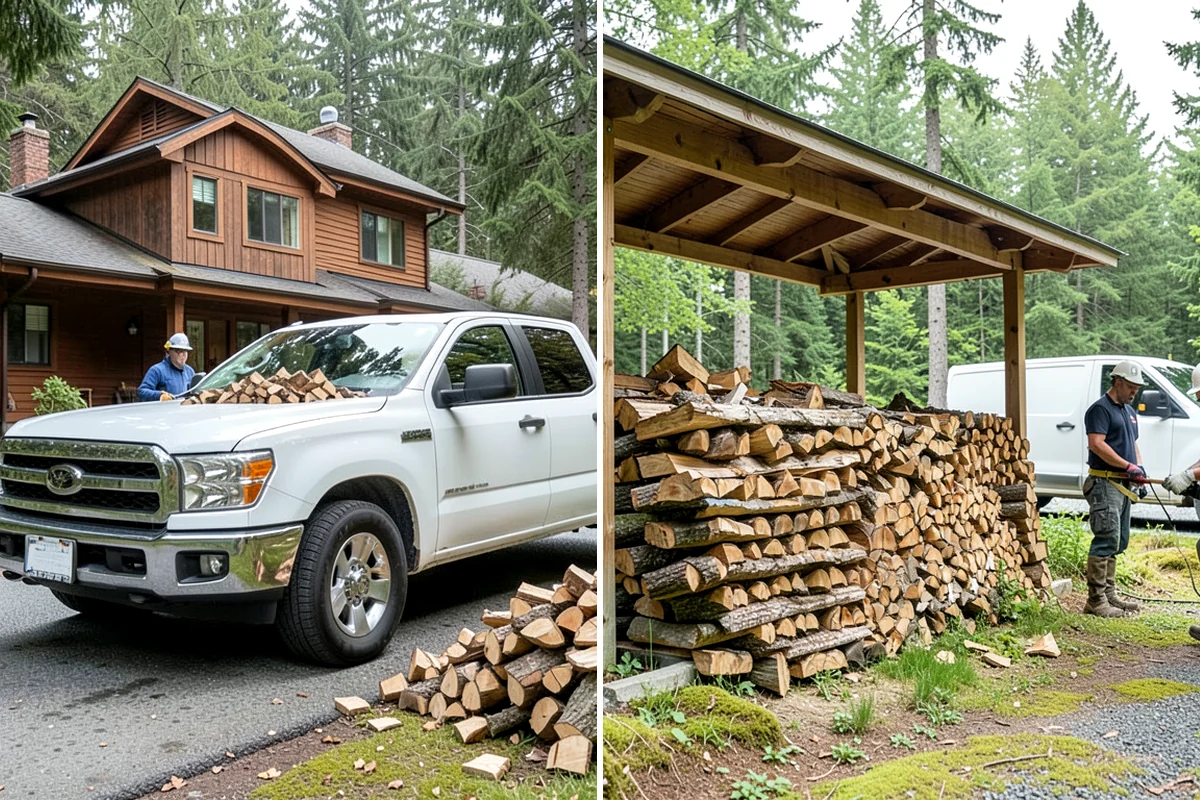 Wood Chunks in Federal Way, King County, WA - Order your wood chunks by volume