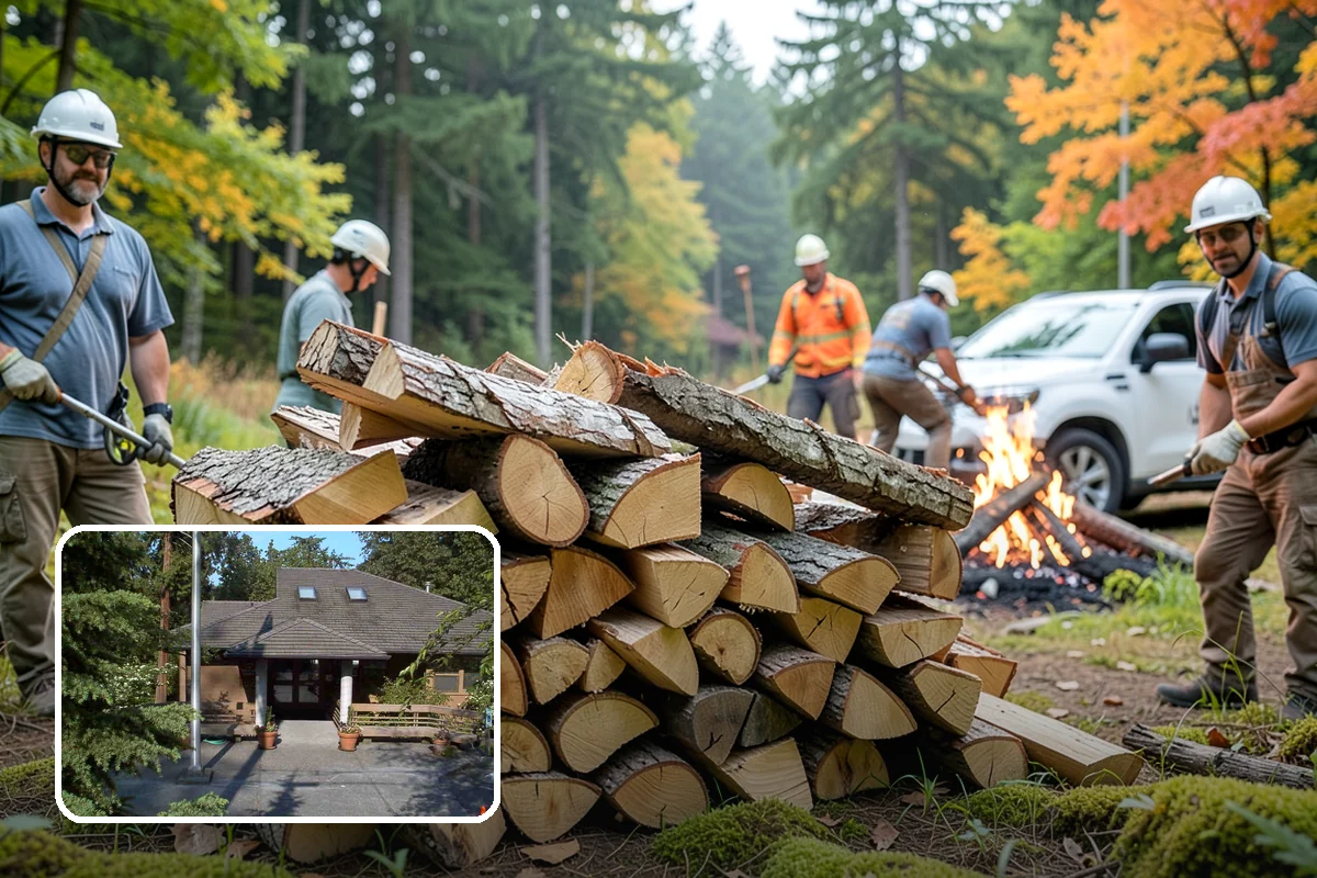 Wood Chunks in Yarrow Point, King County, WA - Longer smolder than chips for sustained smoke