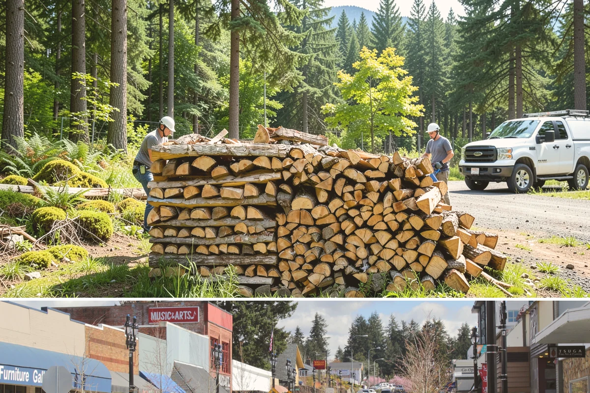 Wood Stove Firewood in Bothell, King County, WA - Stock wood-stove firewood by early fall so it is seasoned before heating season peaks.
