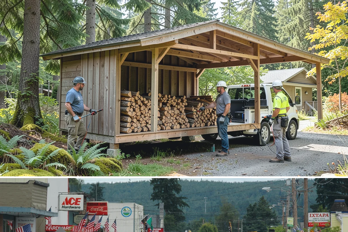 Wood Stove Firewood in Carnation, King County, WA - Stock wood-stove firewood by early fall so it is seasoned before heating season peaks.