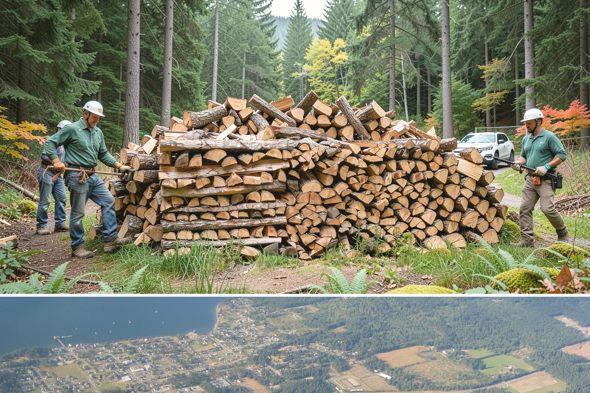 Wood Stove Firewood in Coupeville, Island County, WA - Stock wood-stove firewood by early fall so it is seasoned before heating season peaks.