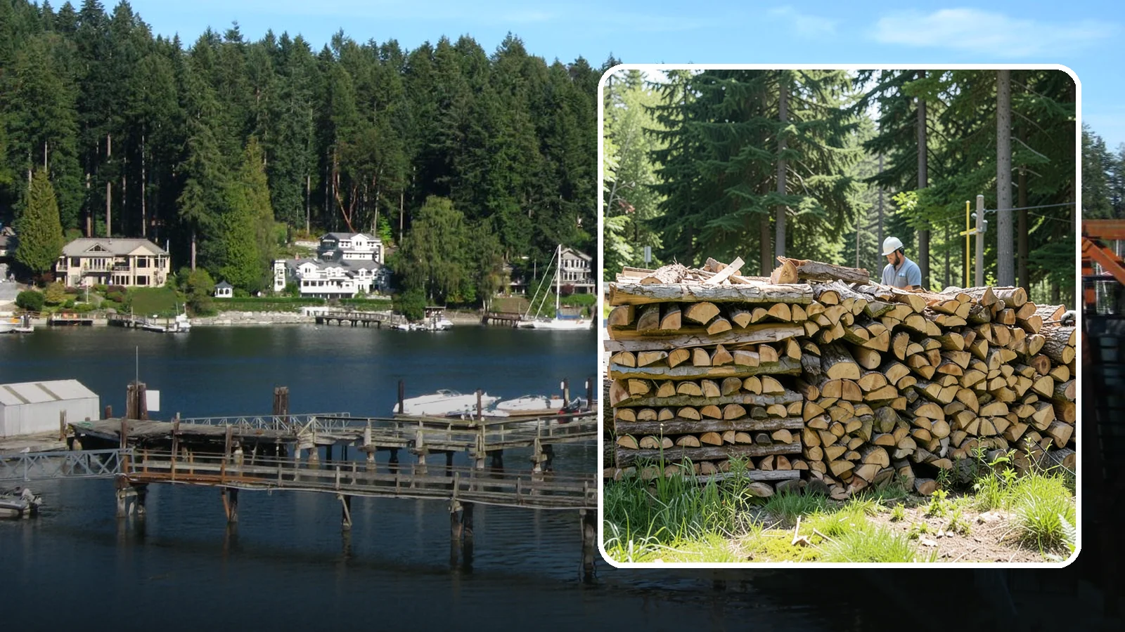 Wood Stove Firewood in Gig Harbor, Pierce County, WA - Firewood cut and split to load efficiently into a wood stove for long, steady heat.