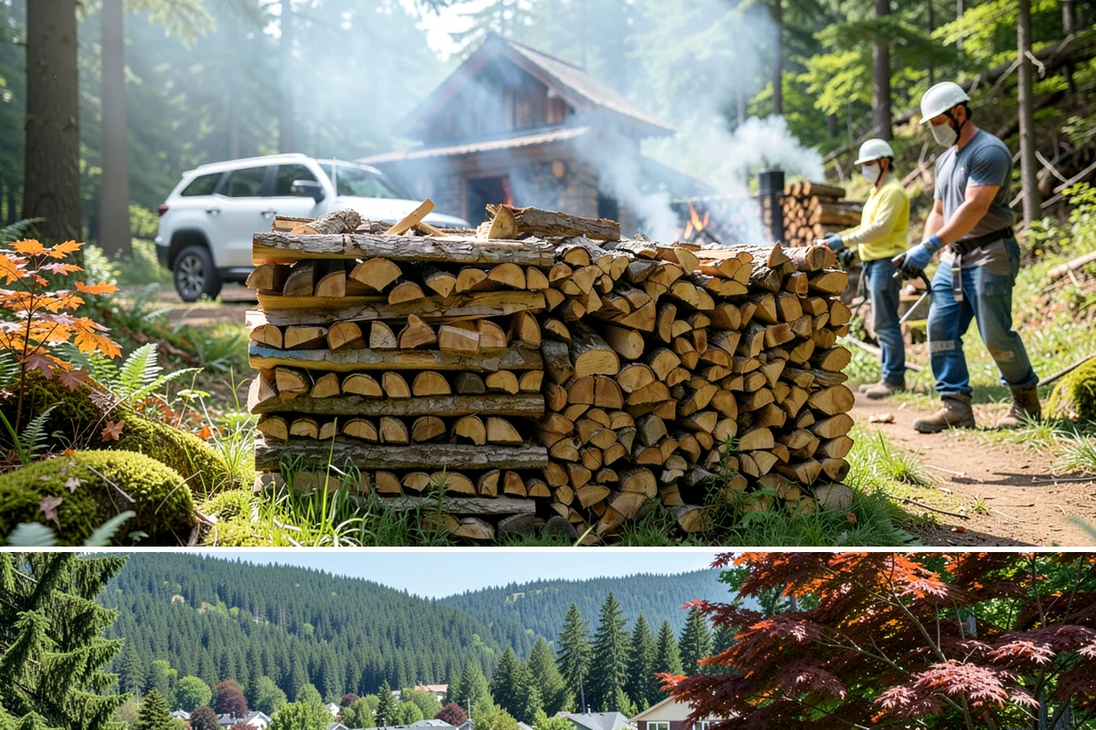 Wood Stove Firewood in Index, Snohomish County, WA - Stock wood-stove firewood by early fall so it is seasoned before heating season peaks.