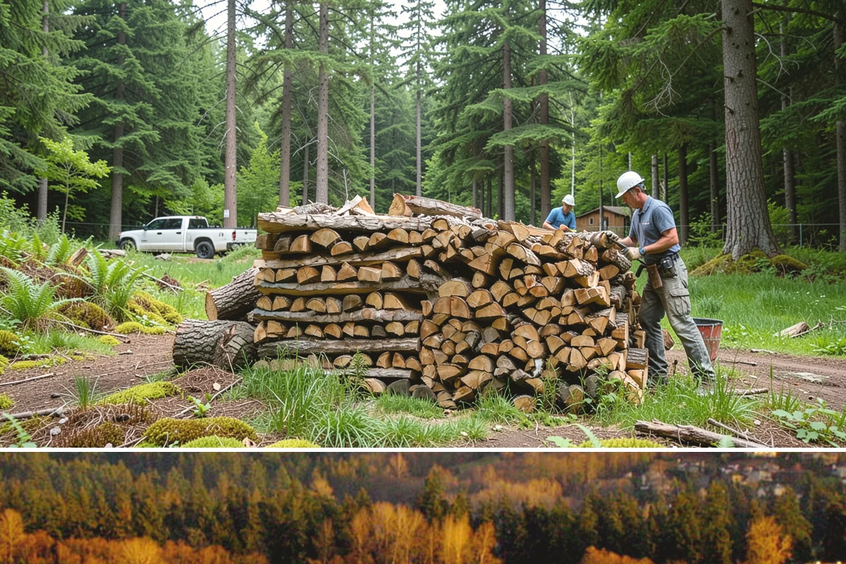 Wood Stove Firewood in Kenmore, King County, WA - Stock wood-stove firewood by early fall so it is seasoned before heating season peaks.