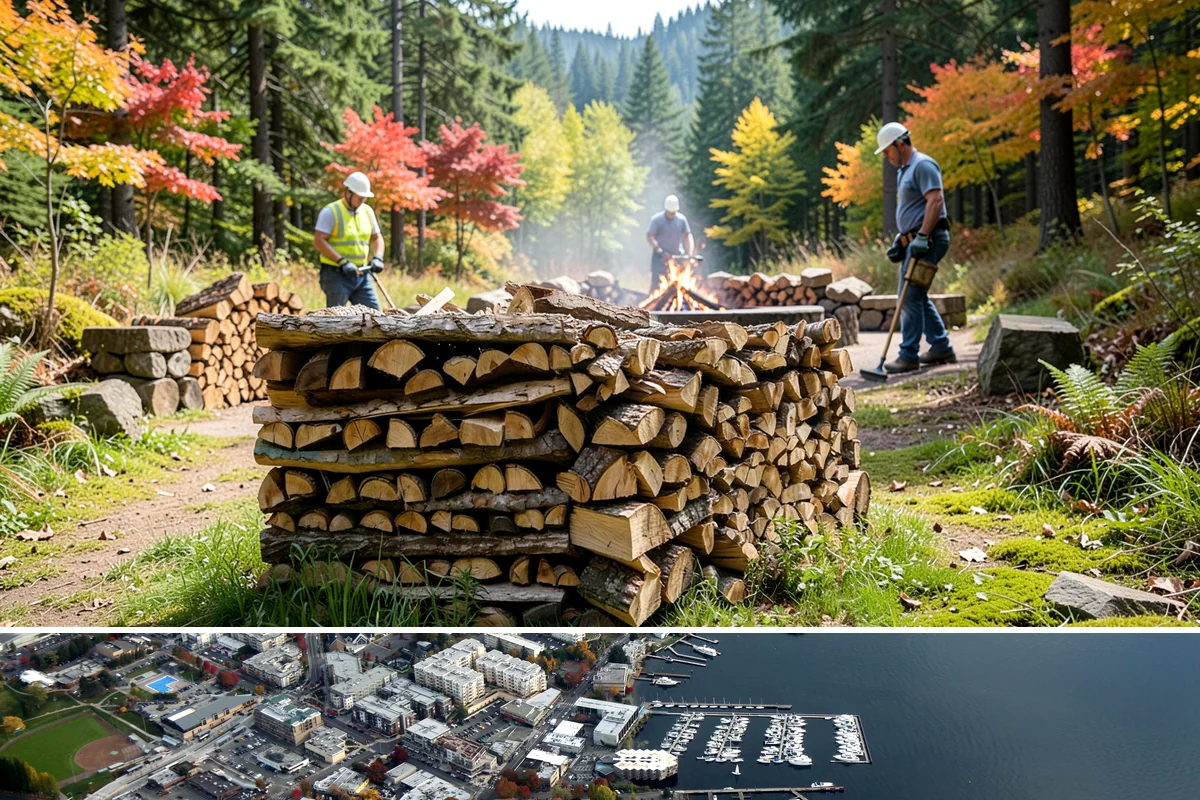 Wood Stove Firewood in Kirkland, King County, WA - Stock wood-stove firewood by early fall so it is seasoned before heating season peaks.