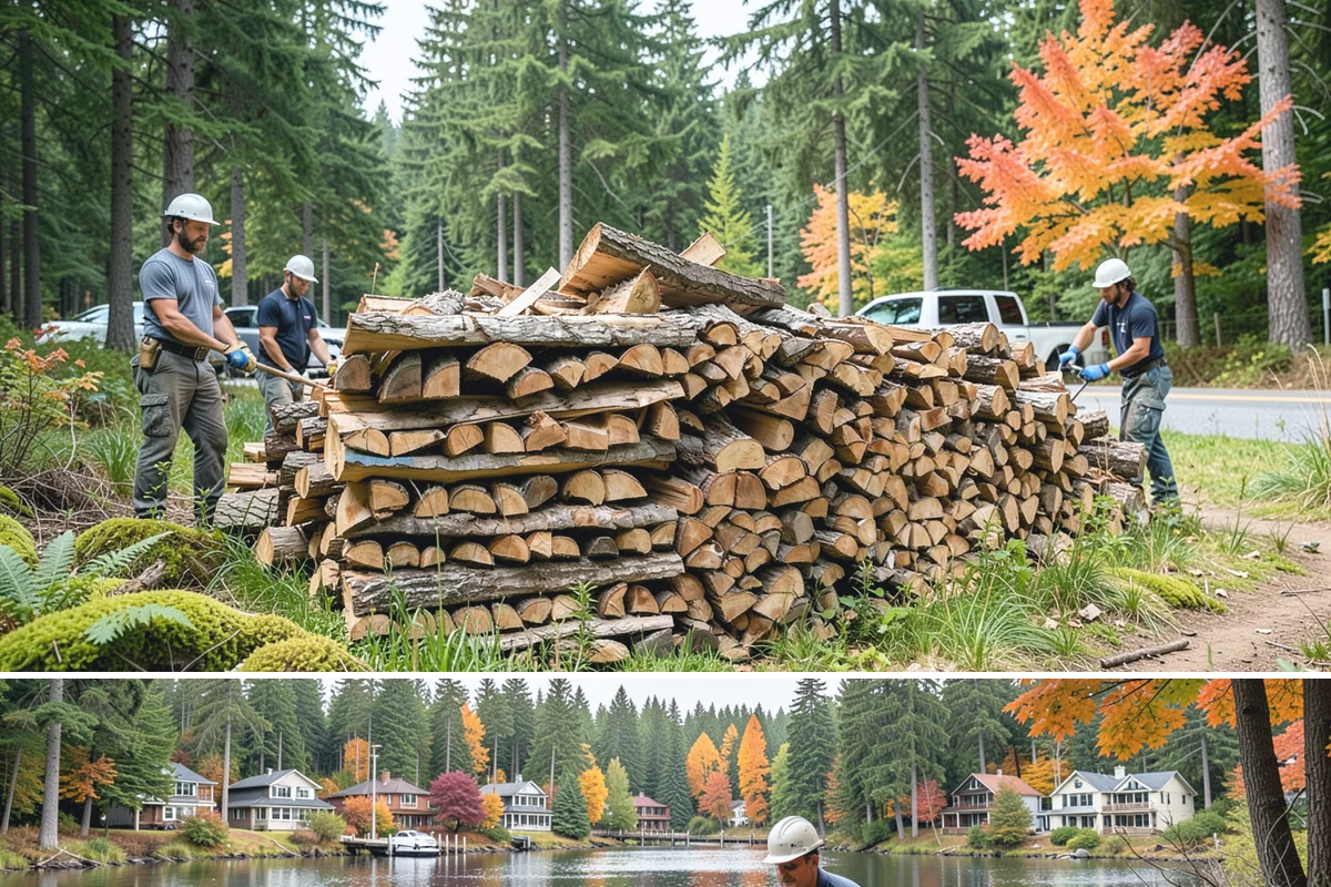Wood Stove Firewood in La Conner, Skagit County, WA - Stock wood-stove firewood by early fall so it is seasoned before heating season peaks.