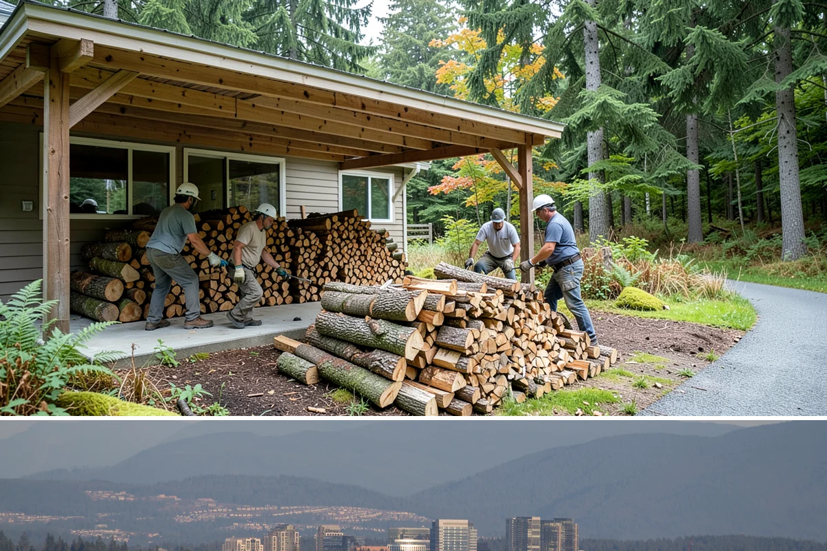 Wood Stove Firewood in Medina, King County, WA - Stock wood-stove firewood by early fall so it is seasoned before heating season peaks.