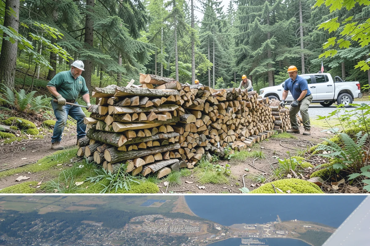 Wood Stove Firewood in Oak Harbor, Island County, WA - Stock wood-stove firewood by early fall so it is seasoned before heating season peaks.