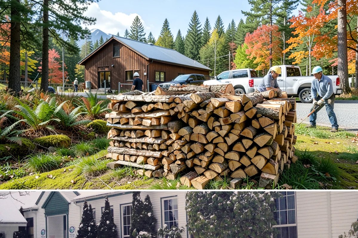 Wood Stove Firewood in Pacific, King County, WA - Stock wood-stove firewood by early fall so it is seasoned before heating season peaks.