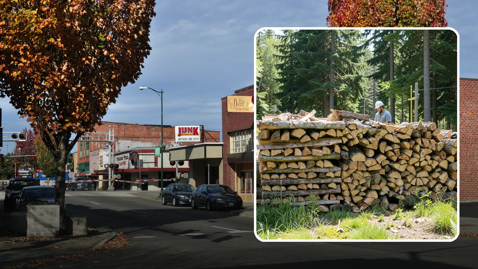 Wood Stove Firewood in Puyallup, Pierce County, WA - Firewood cut and split to load efficiently into a wood stove for long, steady heat.