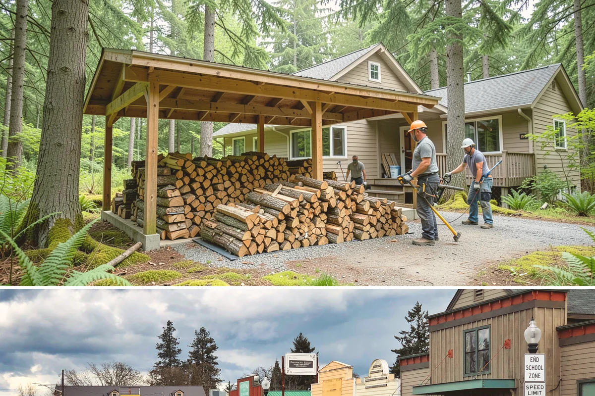Wood Stove Firewood in Roy, Pierce County, WA - Stock wood-stove firewood by early fall so it is seasoned before heating season peaks.