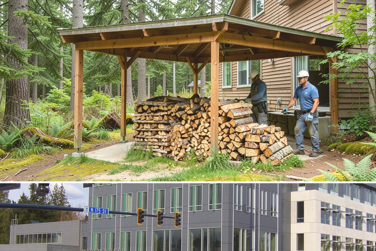 Wood Stove Firewood in Shoreline, King County, WA - Stock wood-stove firewood by early fall so it is seasoned before heating season peaks.
