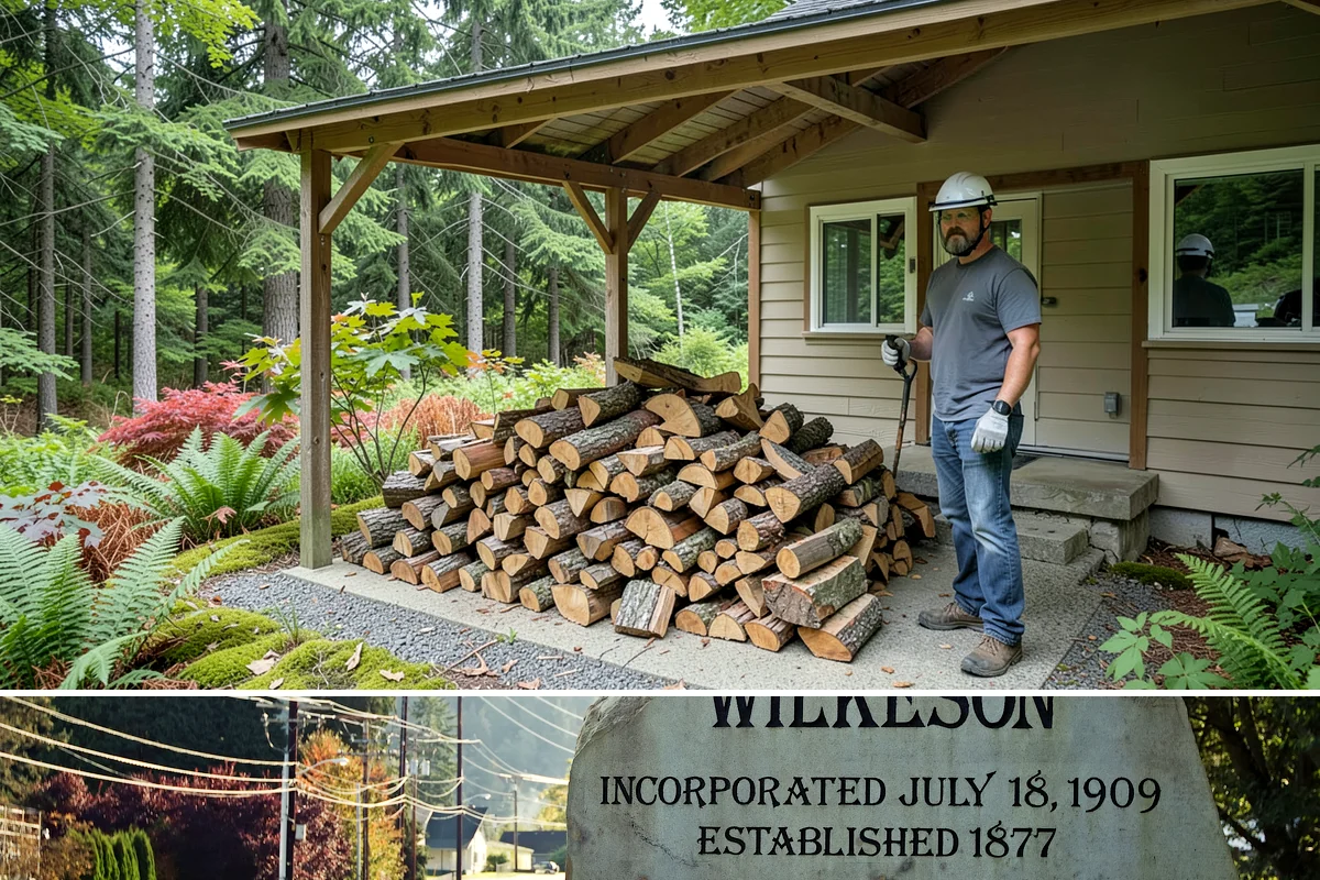 Wood Stove Firewood in Wilkeson, Pierce County, WA - Stock wood-stove firewood by early fall so it is seasoned before heating season peaks.