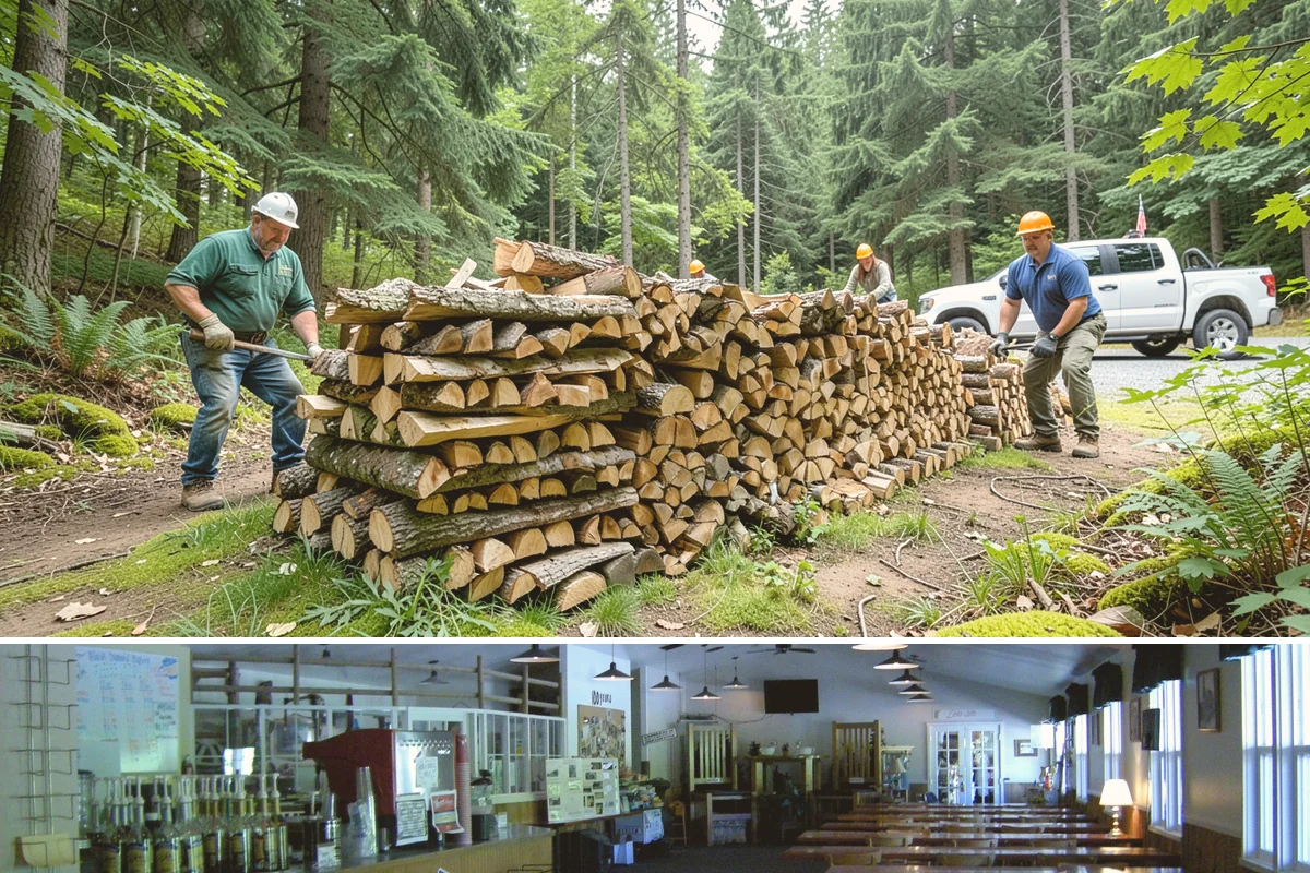 Woodshed Cleanup in Black Diamond, King County, WA - Late summer or early fall is best, clearing the shed before it fills for the burning season.