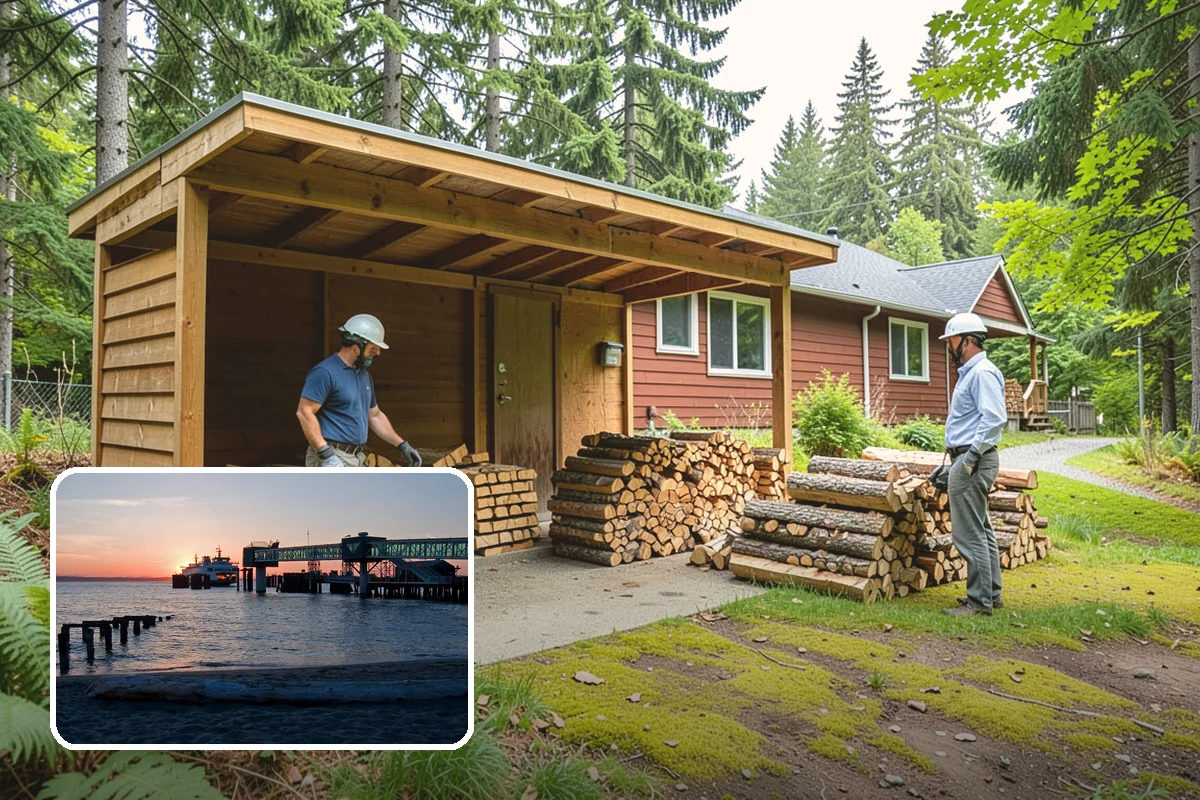 Woodshed Cleanup in Edmonds, Snohomish County, WA - Restores proper airflow for drier stored wood