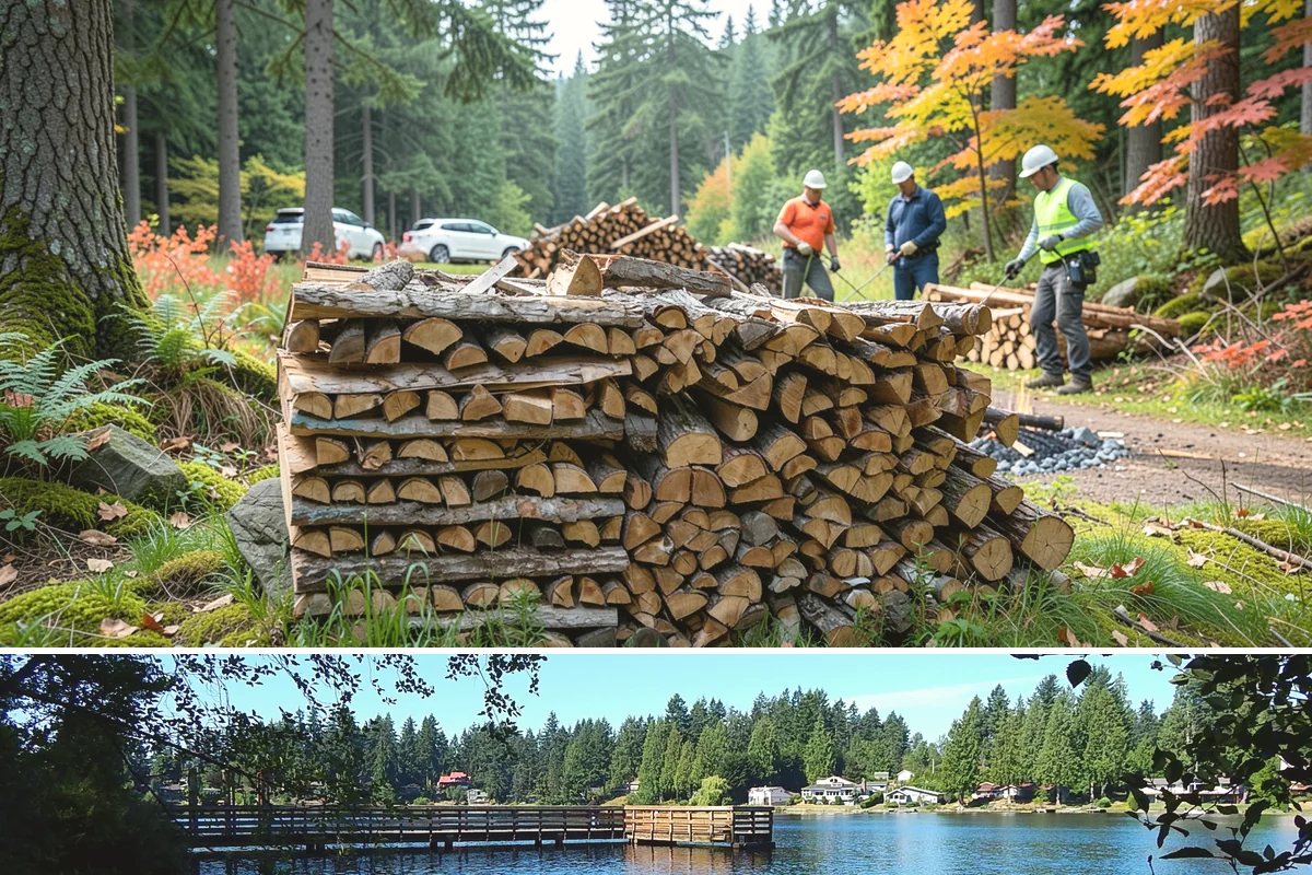 Woodshed Cleanup in Federal Way, King County, WA - Late summer or early fall is best, clearing the shed before it fills for the burning season.