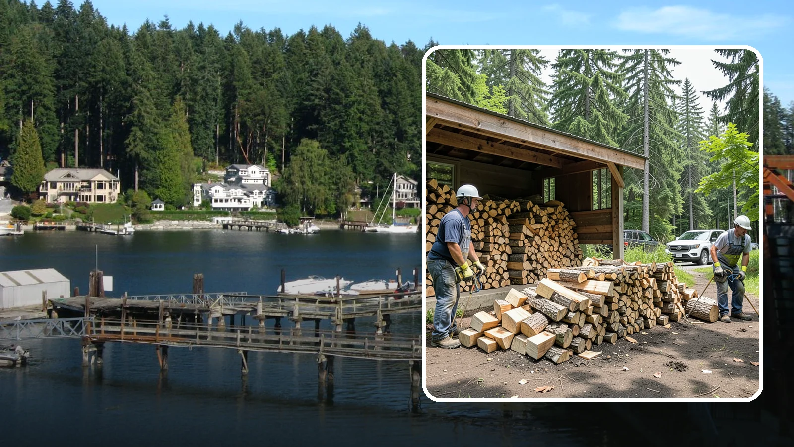 Woodshed Cleanup in Gig Harbor, Pierce County, WA - We clear out and tidy your woodshed, removing debris, old scraps, and buildup so it stores wood properly again.
