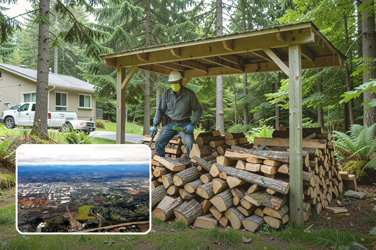 Woodshed Cleanup in Kent, King County, WA - Restores proper airflow for drier stored wood