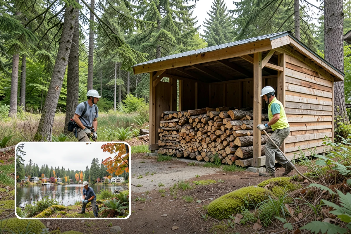 Woodshed Cleanup in La Conner, Skagit County, WA - Restores proper airflow for drier stored wood